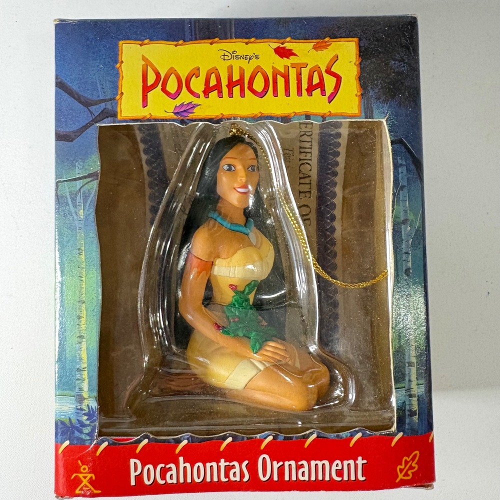 Disney Pocahontas Grolier Christmas Magic Ornament First Issue COA Vintage 1995